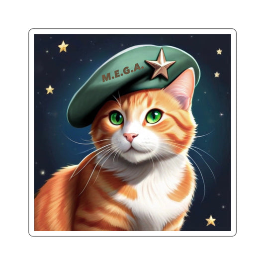 MEGA cosmic cat sticker